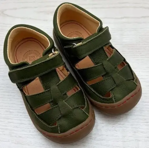 [Art.Nr.759215-grün-23] Children's sandals "Verano Green" made of natural leather, Pololo