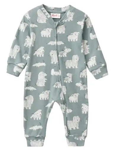 Baby pajamas "Dog" with zip, PWO