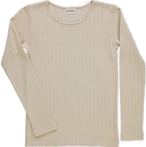 Langarm T-Shirt "Eglantine", Poudre Organic