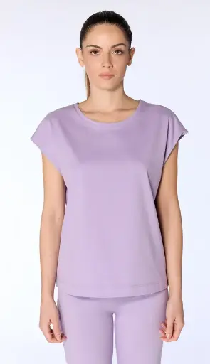 [Art.Nr.4416-134-viola-L] Damen Oversize T-Shirt, Leela Cotton  