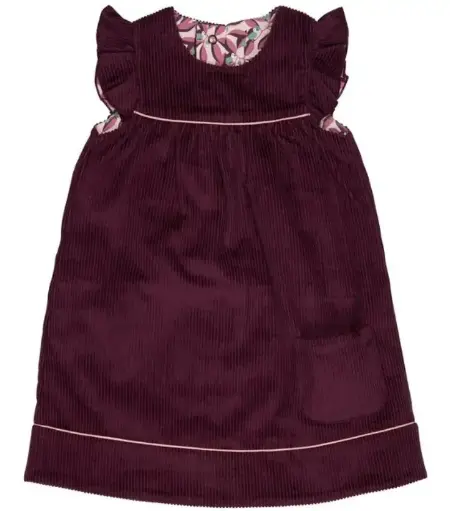 [Art.Nr.27WINSFI-1-2y] Baby Reversible velvet dress, Pigeon Organics