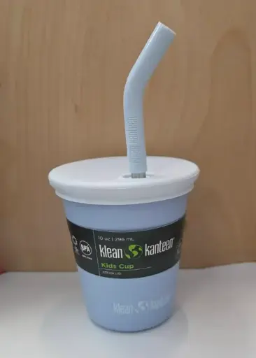[Art.Nr.1011223] Gobelet en acier inoxydable Kid Cup 296 ml avec couvercle et paille, Klean Kanteen