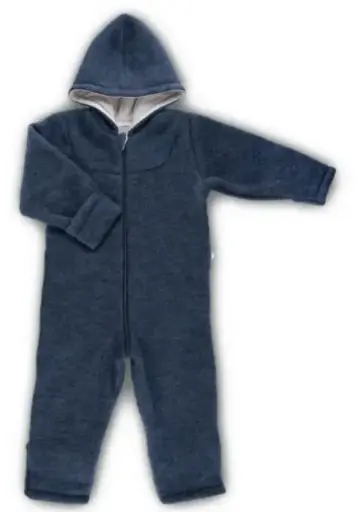 Baby Wollwalk-Overall ,mit Reißverschluss , Popolini