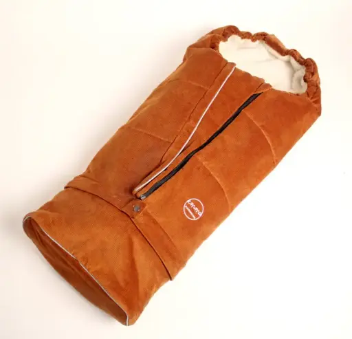 1.Part Wollfußsack Emma Cord Cognac, Naturkind (LNKM)