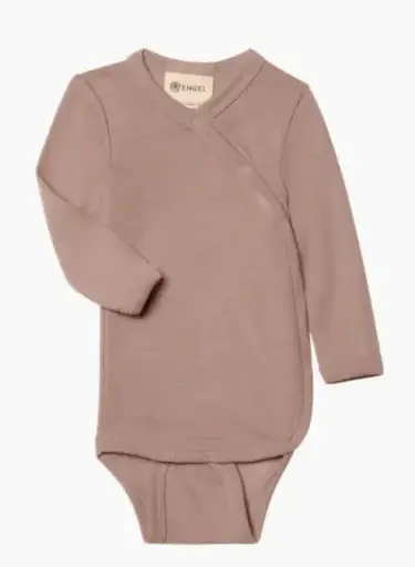 Wickelbody Wolle/Seide 50/56 dusty-rose, Engel (LNKM)