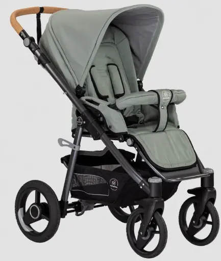 1. Part Lux Evo Jade Stroller Unit + Carrycot + Sunshade, Naturkind (LNSN)