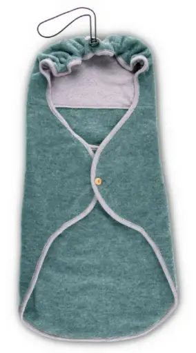 Nid d'ange en laine pour siège auto sage green, Popolini (LNSN)