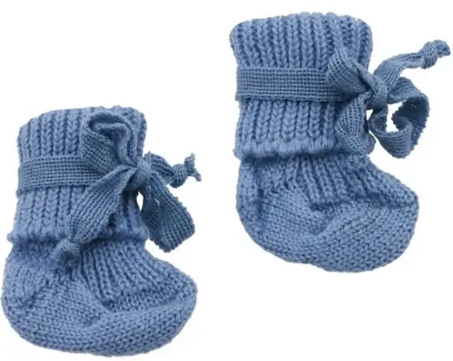 First wool socks, 0m blue, Hirsch (LNSN)
