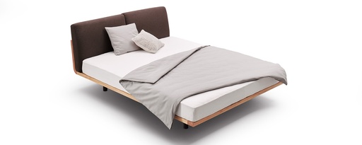 Massive wood bed with bedframe and pillow SWING, Holzmanufaktur